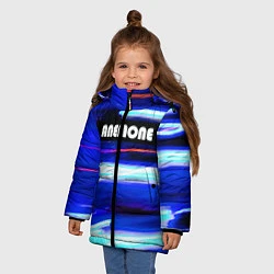 Куртка зимняя для девочки ANEMONE, цвет: 3D-черный — фото 2
