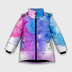 Куртка зимняя для девочки Дым, цвет: 3D-черный