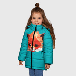 Куртка зимняя для девочки Лисичка, цвет: 3D-светло-серый — фото 2