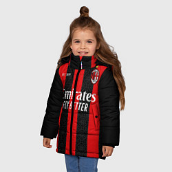 Куртка зимняя для девочки AC MILAN 2021 - ДОМАШНЯЯ, цвет: 3D-черный — фото 2