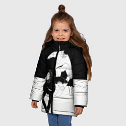 Куртка зимняя для девочки Сноубордисты, цвет: 3D-красный — фото 2