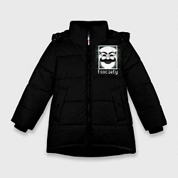 Куртка зимняя для девочки MP ROBOT, цвет: 3D-черный