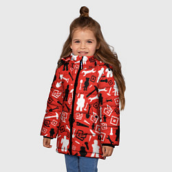 Куртка зимняя для девочки ROBLOX, цвет: 3D-красный — фото 2