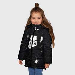 Куртка зимняя для девочки Девушка и космос, цвет: 3D-черный — фото 2