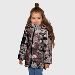 Куртка зимняя для девочки Аста, цвет: 3D-черный — фото 2