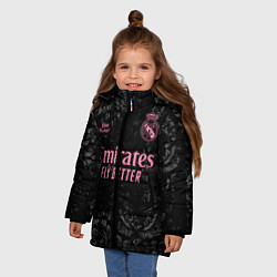 Куртка зимняя для девочки REAL MADRID, резервная 2021, цвет: 3D-черный — фото 2