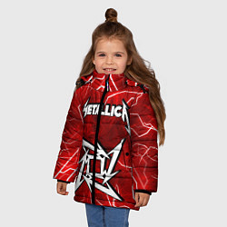 Куртка зимняя для девочки METALLICA, цвет: 3D-красный — фото 2