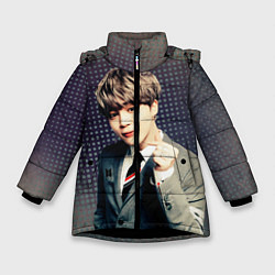 Куртка зимняя для девочки BTS Jimin, цвет: 3D-черный