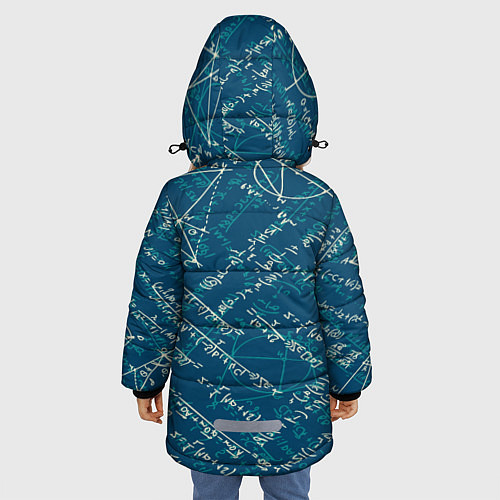 Зимняя куртка для девочки Математика / 3D-Светло-серый – фото 4