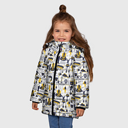 Куртка зимняя для девочки Мечта рыболова, цвет: 3D-черный — фото 2