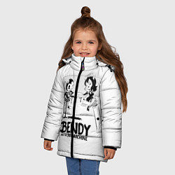 Куртка зимняя для девочки Bendy And The Ink Machine, цвет: 3D-черный — фото 2