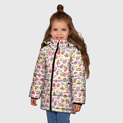 Куртка зимняя для девочки Сладкий рай, цвет: 3D-светло-серый — фото 2