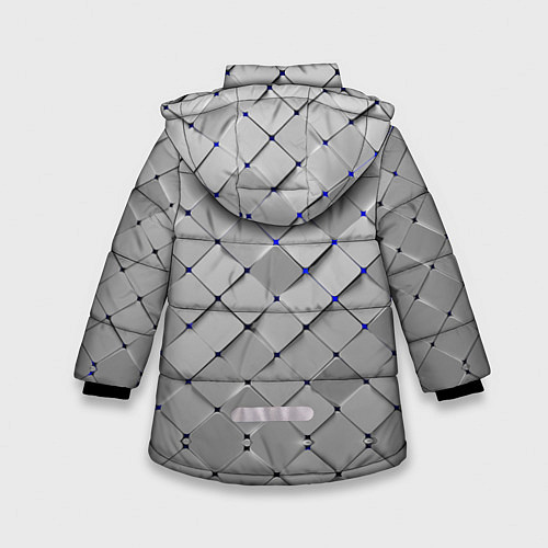 Зимняя куртка для девочки Геометрия / 3D-Светло-серый – фото 2