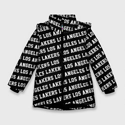 Куртка зимняя для девочки Лос-Анджелес Лейкерс, цвет: 3D-черный