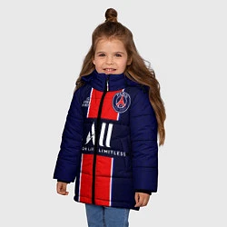 Куртка зимняя для девочки PSG домашняя сезон 2021, цвет: 3D-черный — фото 2