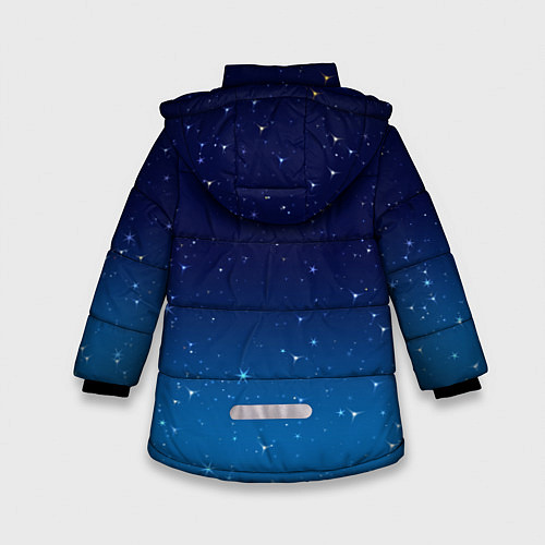 Зимняя куртка для девочки Звездное небо / 3D-Красный – фото 2