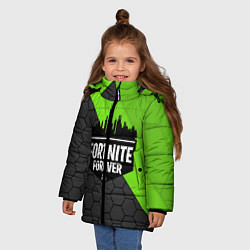 Куртка зимняя для девочки FORTNITE ФОРТНАЙТ S, цвет: 3D-черный — фото 2
