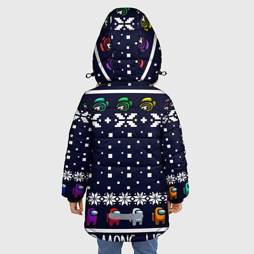 Зимняя куртка для девочки AMONG US CHRISTMAS 2 / 3D-Светло-серый – фото 4