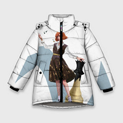 Куртка зимняя для девочки Ход Королевы, цвет: 3D-светло-серый