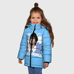 Куртка зимняя для девочки Диего Марадона, цвет: 3D-черный — фото 2