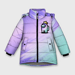 Куртка зимняя для девочки AMONG US GRADIENT, цвет: 3D-светло-серый