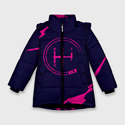 Куртка зимняя для девочки Drive, цвет: 3D-черный