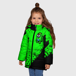 Куртка зимняя для девочки AMONG US - BRAWL STARS LEON, цвет: 3D-черный — фото 2