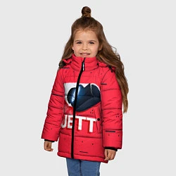 Куртка зимняя для девочки Jett, цвет: 3D-черный — фото 2