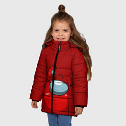 Куртка зимняя для девочки МИМИ АМОНГ АС, цвет: 3D-красный — фото 2