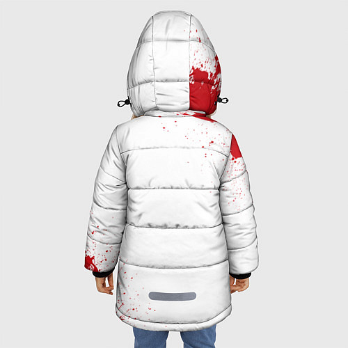 Зимняя куртка для девочки AMONG US - МОНСТР / 3D-Светло-серый – фото 4