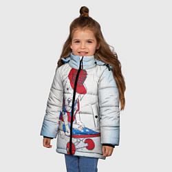 Куртка зимняя для девочки Догистайл, цвет: 3D-черный — фото 2