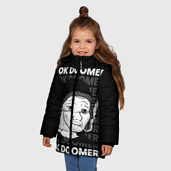 Куртка зимняя для девочки OK DOOMER, цвет: 3D-черный — фото 2