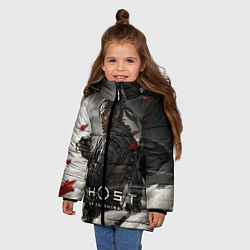Куртка зимняя для девочки Ghost of Tsushima, цвет: 3D-светло-серый — фото 2
