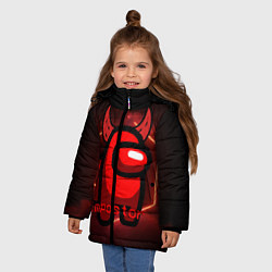 Куртка зимняя для девочки AMONG US IMPOSTOR, цвет: 3D-красный — фото 2