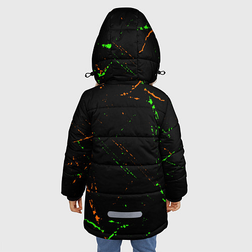 Зимняя куртка для девочки AMONG US - FORTNITE REX / 3D-Светло-серый – фото 4