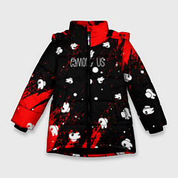 Куртка зимняя для девочки Among Us, цвет: 3D-черный