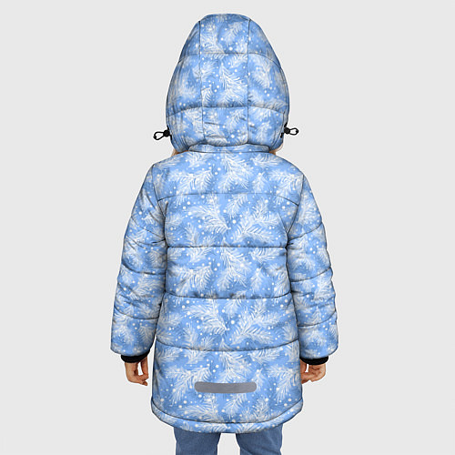 Зимняя куртка для девочки Новый Год / 3D-Светло-серый – фото 4