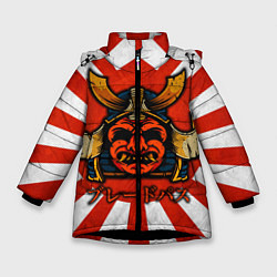 Куртка зимняя для девочки Sun samurai, цвет: 3D-черный