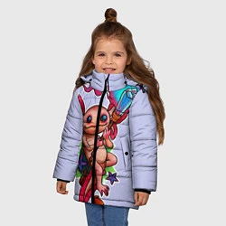 Куртка зимняя для девочки Магический аксолотль, цвет: 3D-черный — фото 2