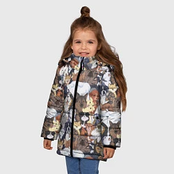 Куртка зимняя для девочки Dogs, цвет: 3D-черный — фото 2