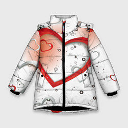 Куртка зимняя для девочки Клуб Романтики, цвет: 3D-черный
