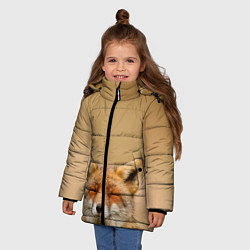 Куртка зимняя для девочки Милая лисичка, цвет: 3D-черный — фото 2