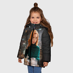Куртка зимняя для девочки Queens Gambit Ход Королевы, цвет: 3D-светло-серый — фото 2