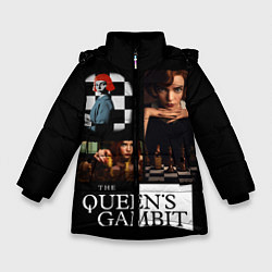 Куртка зимняя для девочки Ход Королевы, цвет: 3D-черный