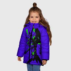 Куртка зимняя для девочки Евангилион, цвет: 3D-черный — фото 2