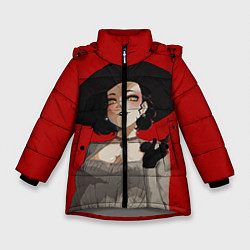 Куртка зимняя для девочки Residen Evil Вампирша village, цвет: 3D-светло-серый