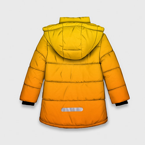 Зимняя куртка для девочки Оранжевый градиент / 3D-Красный – фото 2