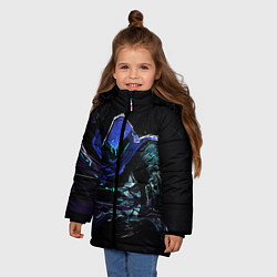 Куртка зимняя для девочки Omen, цвет: 3D-черный — фото 2