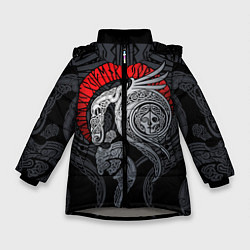 Куртка зимняя для девочки Демон, цвет: 3D-светло-серый