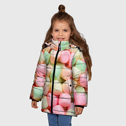 Куртка зимняя для девочки Маршмэлов зефирки нежные, цвет: 3D-красный — фото 2